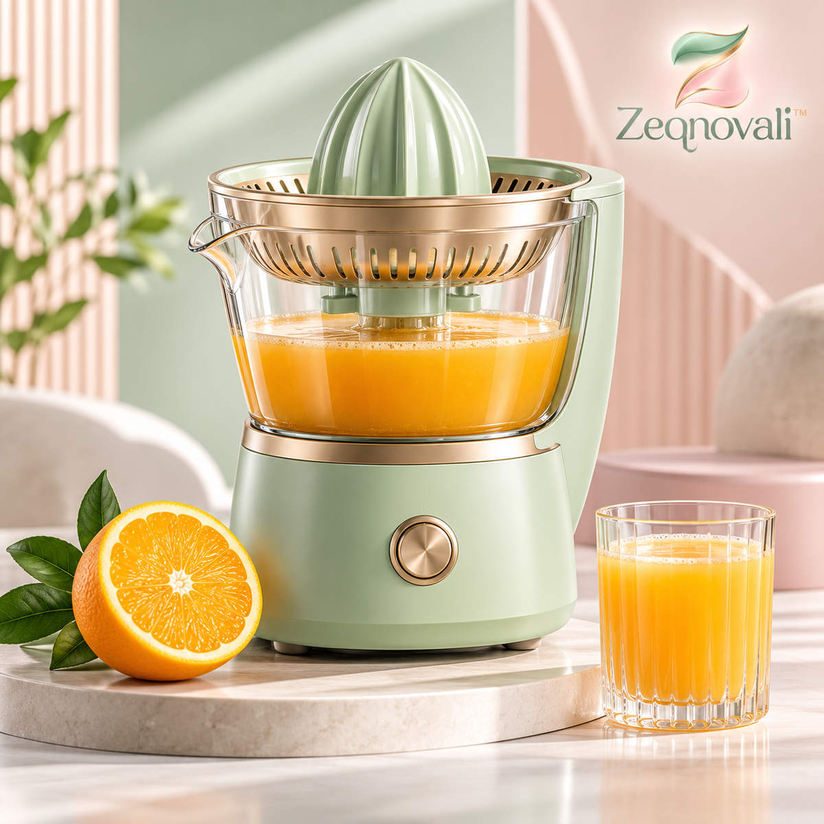 Zeqnovali™ Pistachio Electric Citrus Juicer view 1