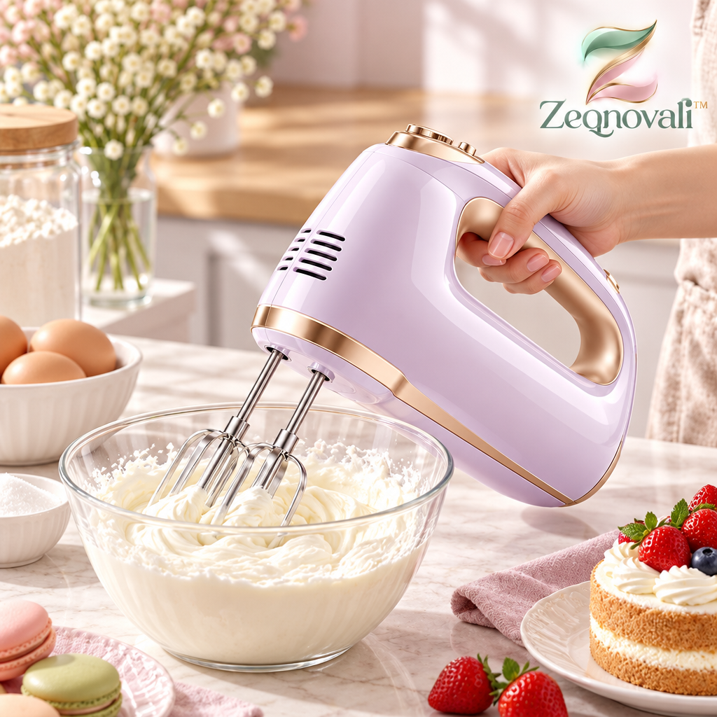 Zeqnovali™ Lilac Hand Mixer view 2