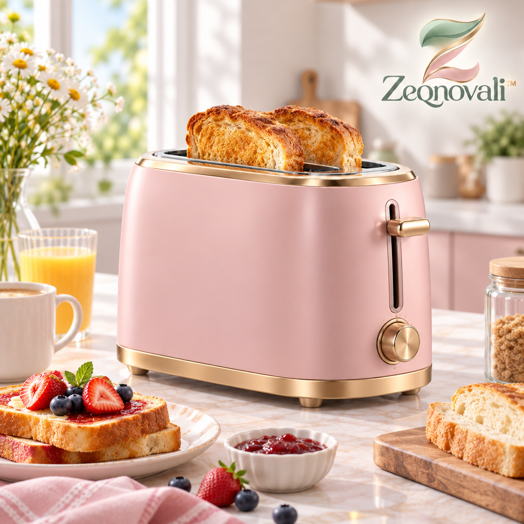 Zeqnovali™ Blush Two-Slice Toaster view 2