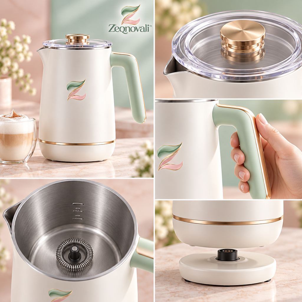 Zeqnovali™ Cloud Electric Milk Frother view 3