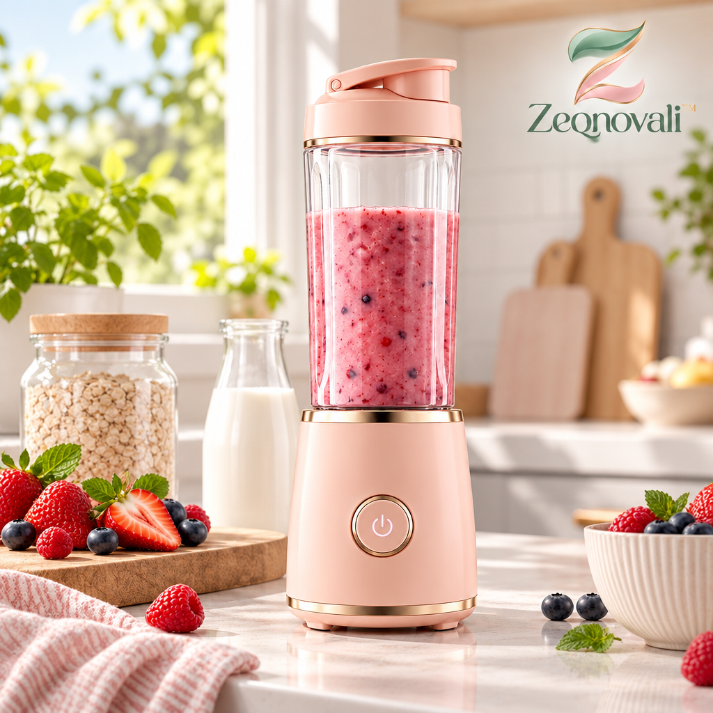 Zeqnovali™ Peach Personal Blender view 2