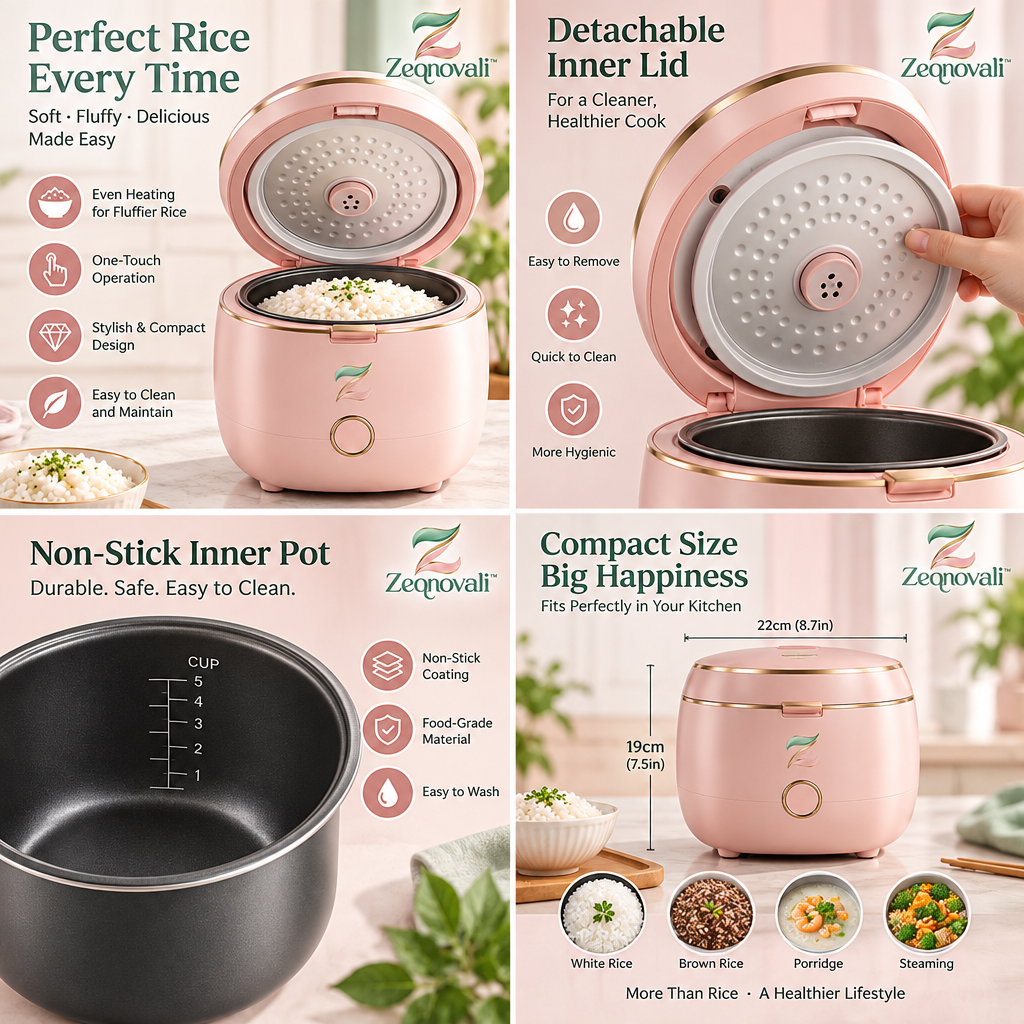 Zeqnovali™ Petal Mini Rice Cooker view 3