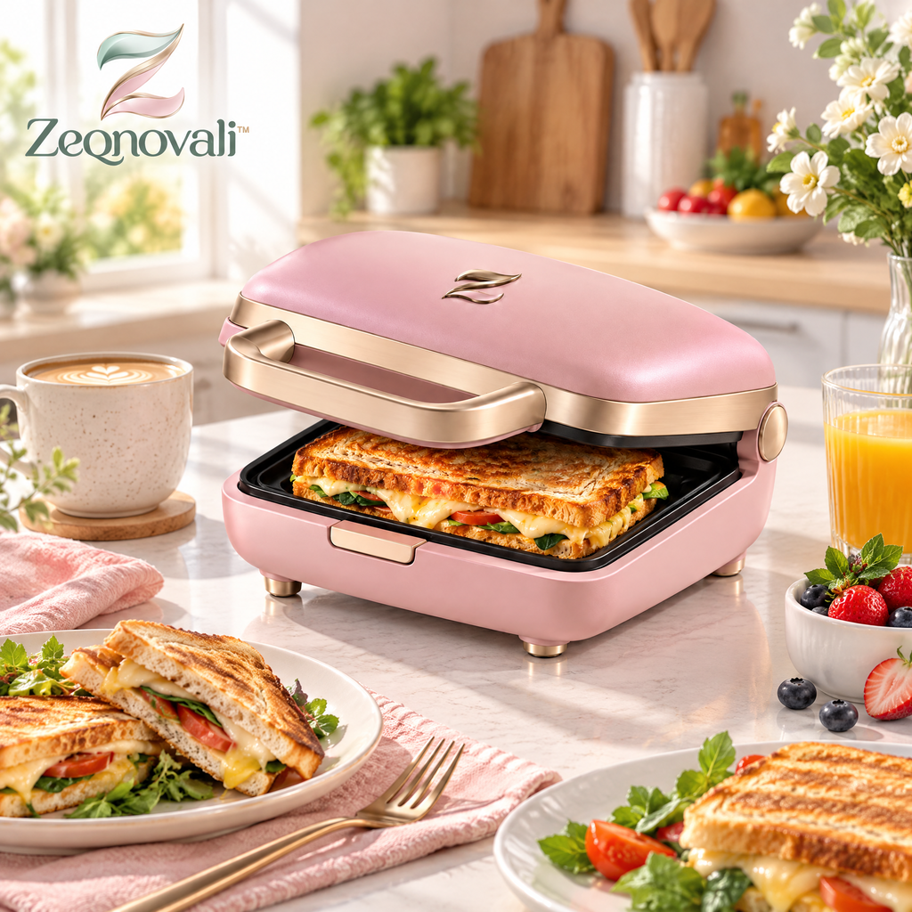 Zeqnovali™ Rose Sandwich Press view 2