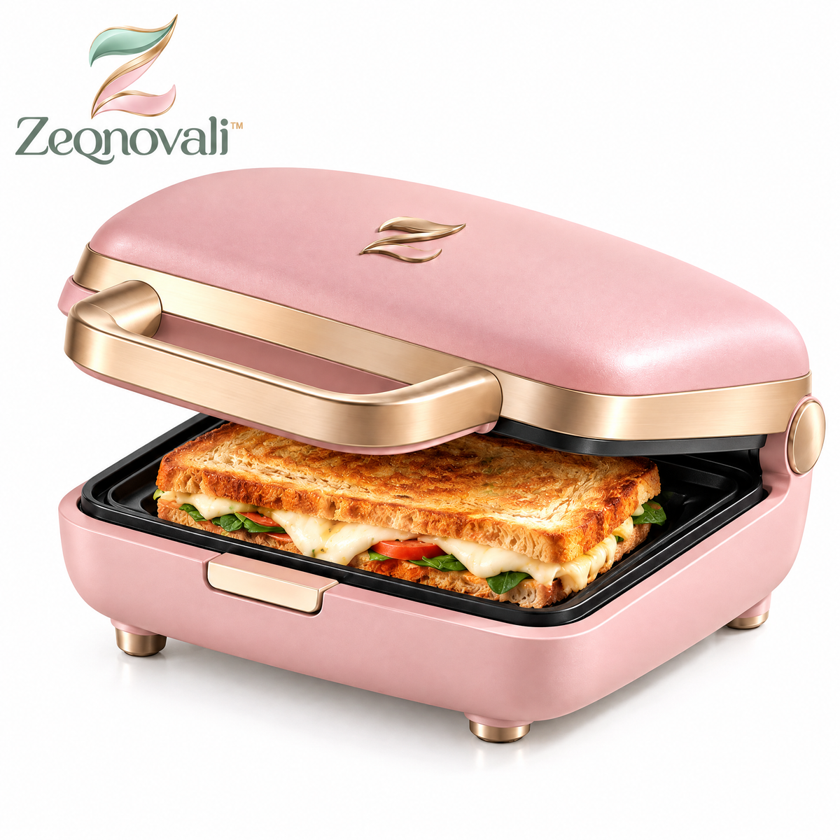 Zeqnovali™ Rose Sandwich Press view 4